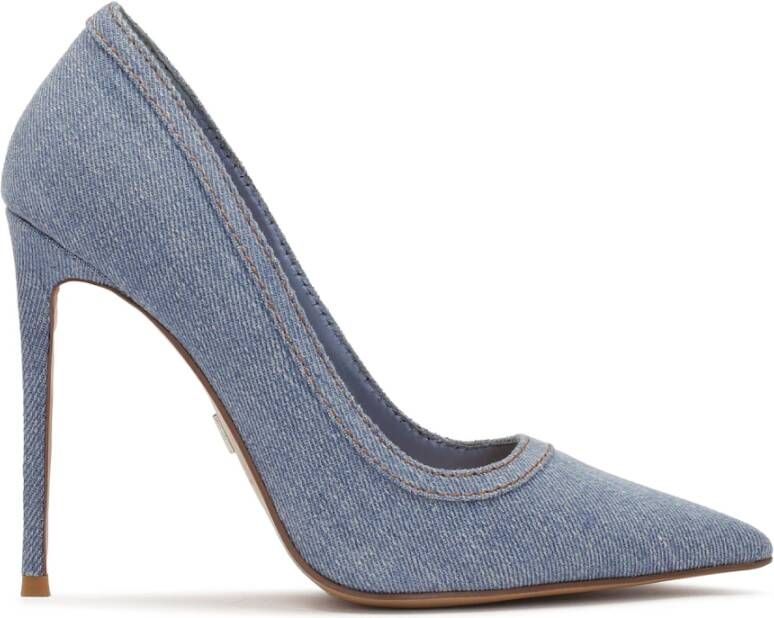 Kazar Blauwe denim stoffen pumps Blue Dames