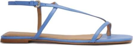 Kazar Blauwe sandalen met graanleren banden Blue Dames