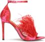 Kazar Bloemenroze sandalen versierd met veren Pink Dames - Thumbnail 1