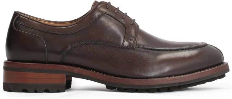 Kazar Bruin Leren Derby Schoenen met Wandelschoenzool Brown Heren