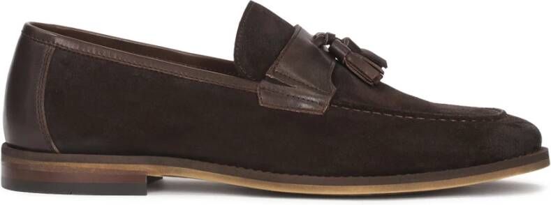 Kazar Bruin suède en graanleer loafers Brown Heren