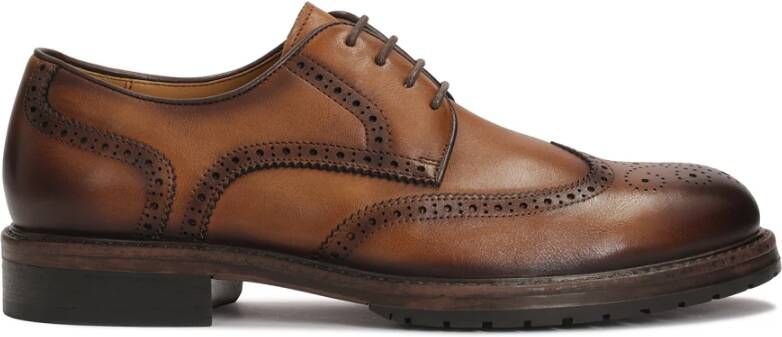 Kazar Bruine halfschoenen met rozetdecoratie Brown Heren