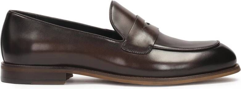 Kazar Bruine leren loafers voor heren Brown Heren