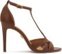 Kazar Bruine leren sandalen met verticale band Brown Dames - Thumbnail 1