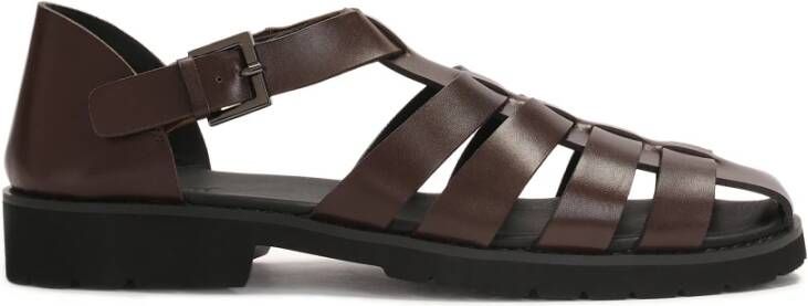 Kazar Bruine leren sandalen voor mannen Brown Heren