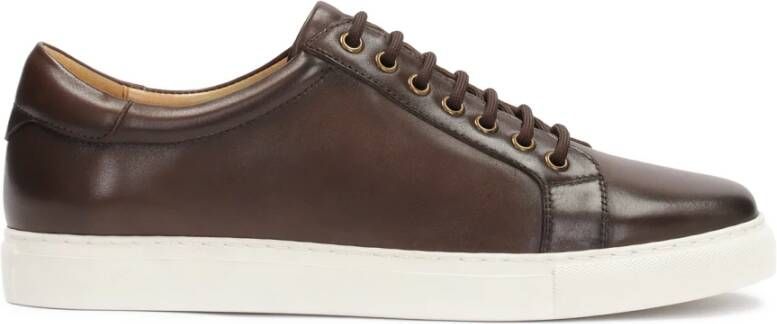 Kazar Bruine leren sneakers Brown Heren