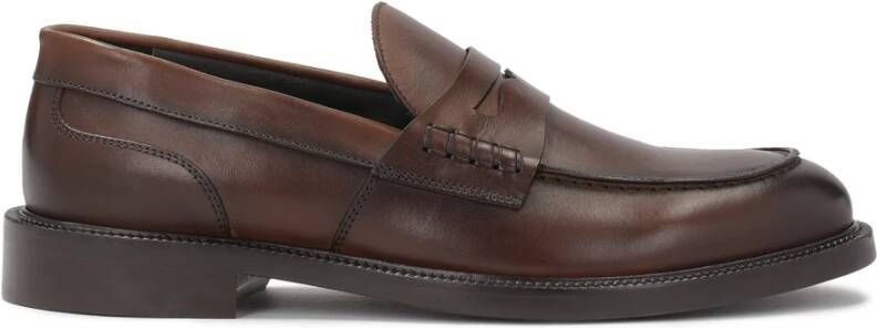 Kazar Bruine loafers met leren zool Brown Heren