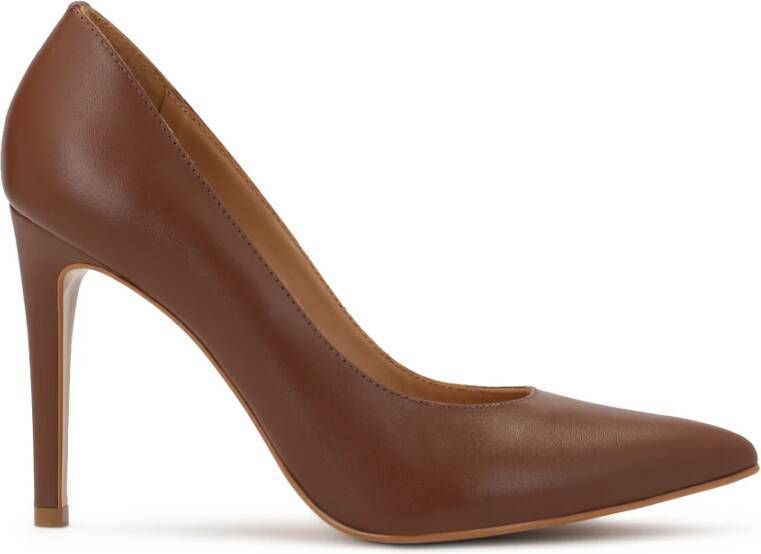 Kazar Bruine puntige pumps Brown Dames