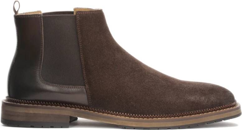 Kazar Bruine Suède & Leren Chelsea Boots Brown Heren