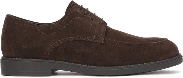 Kazar Casual Donkerbruine Suède Derby Schoenen Brown Heren