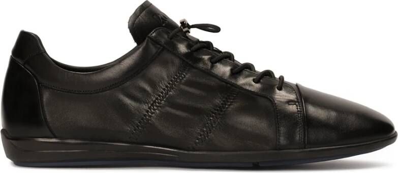 Kazar Casual herenschoenen met gekreukeld bovenwerk Black Heren