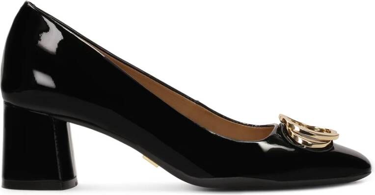 Kazar Comfortabele gelakte pumps met metalen accenten Black Dames