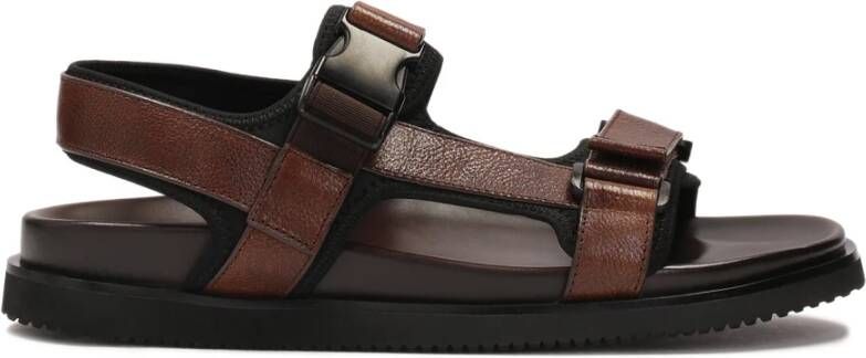 Kazar Comfortabele leren sandalen in bruine kleur Brown Heren