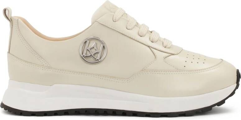 Kazar Comfortabele sneakers versierd met een zilveren monogram White Dames