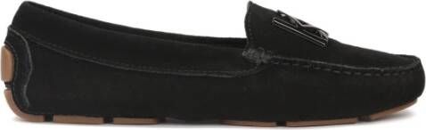 Kazar Comfortabele suède mocassins in zwart Black Dames