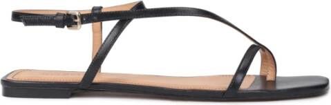 Kazar Dames subtiele sandalen op een platte zool Black Dames