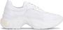 Kazar Dames witte leren sneakers met ergonomische dikke zool White Dames - Thumbnail 2