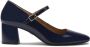 Kazar Donkerblauwe gelakte pumps met lage hak Blue Dames - Thumbnail 1