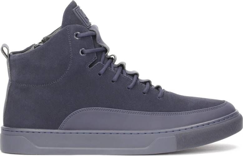 Kazar Donkerblauwe herensneakers met rits en veters Blue Heren