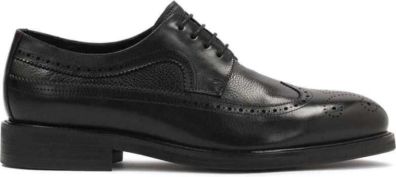 Kazar Elegante zwarte heren derby schoenen met rozet decoratie Black Heren