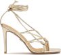 Kazar Gelaagde gouden leren flip flop sandalen Yellow Dames - Thumbnail 1