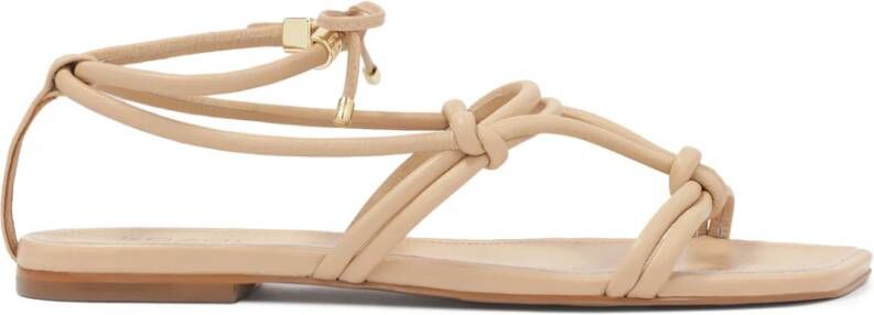 Kazar Gelaagde platte sandalen van volnerfleer Beige Dames