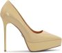 Kazar Gelakte beige platform pumps Beige Dames - Thumbnail 1