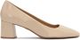 Kazar Gelakte beige pumps met een brede hak Beige Dames - Thumbnail 2