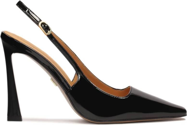 Kazar Gelakte hakloze pumps Black Dames