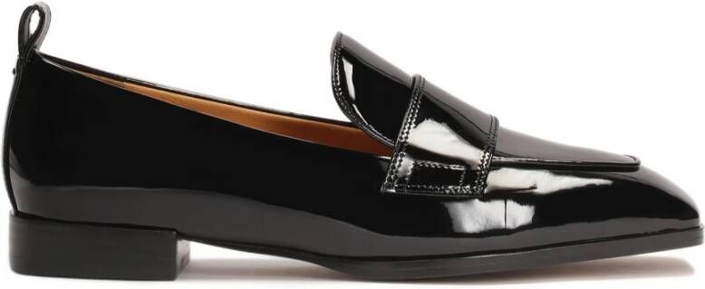 Kazar Gelakte loafers met platte hakken Black Dames