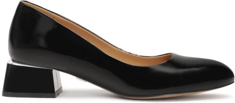 Kazar Gelakte pumps met lage brede hak Black Dames