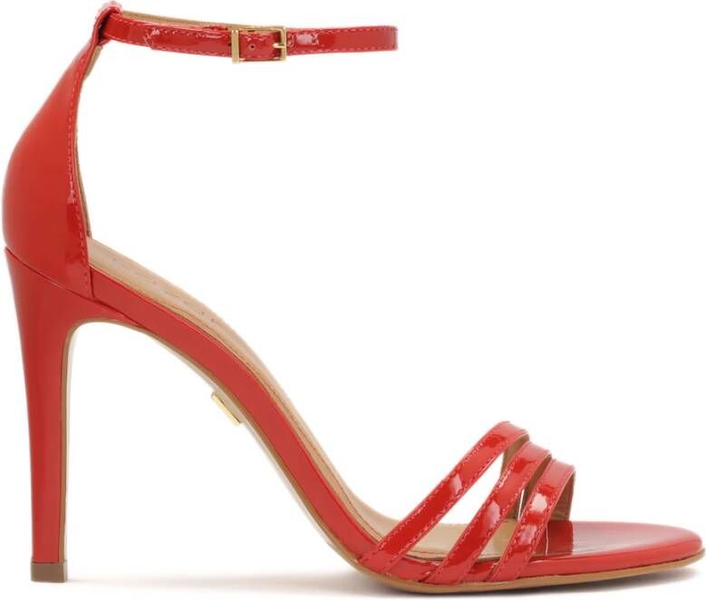 Kazar Gelakte rode sandalen met bandjes Red Dames