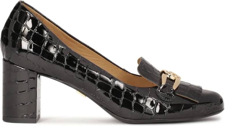 Kazar Gestempelde lakleren pumps Black Dames