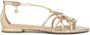 Kazar Gouden flip flop sandalen met elkaar verweven bandjes Yellow Dames - Thumbnail 1