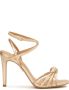 Kazar Gouden hoge stiletto sandalen met dunne bandjes en knopen Yellow Dames - Thumbnail 1