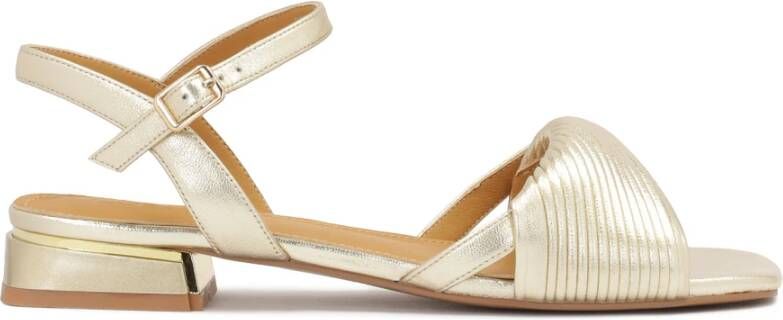 Kazar Gouden platte sandalen met lage hak Yellow Dames