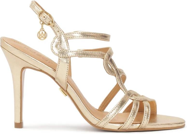 Kazar Gouden sandalen met fijne bandjes Yellow Dames