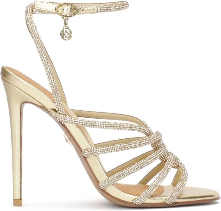 Kazar Gouden sandalen versierd met kristallen Yellow Dames