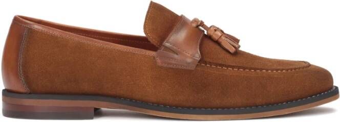 Kazar Heren elegante loafers van bonded leer versierd met een clutch Brown Heren