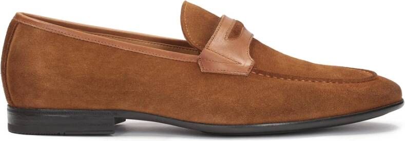 Kazar Heren elegante suède leren loafers Brown Heren