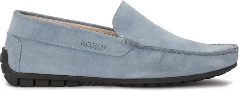 Kazar Heren lichtblauwe suède mocassins Blue Heren