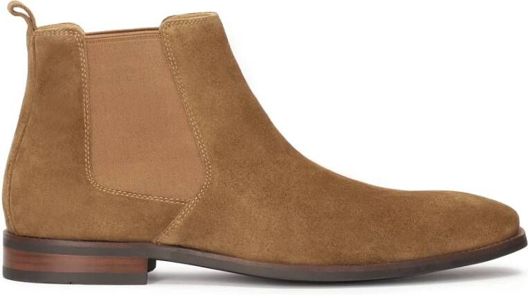 Kazar Heren slip-on Chelsea laarzen van suède Brown Heren