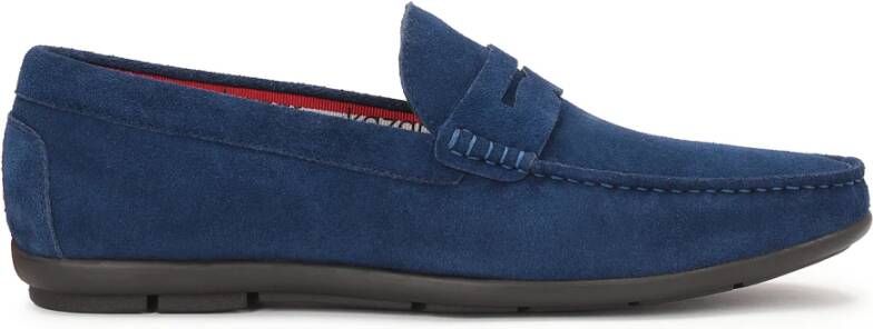 Kazar Heren stijlvolle suède mocassins Blue Heren