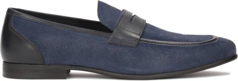 Kazar Heren suède casual penny loafers Blue Heren