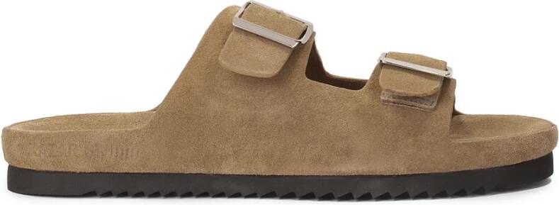 Kazar Heren Suede Slides Brown Heren