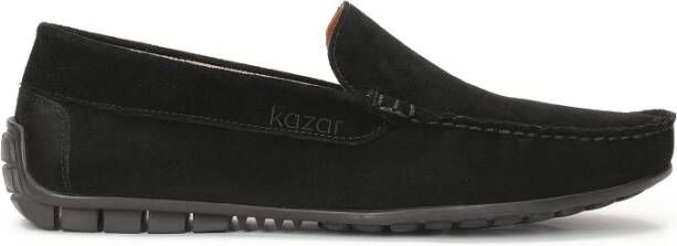 Kazar Heren suède zwarte mocassins Black Heren