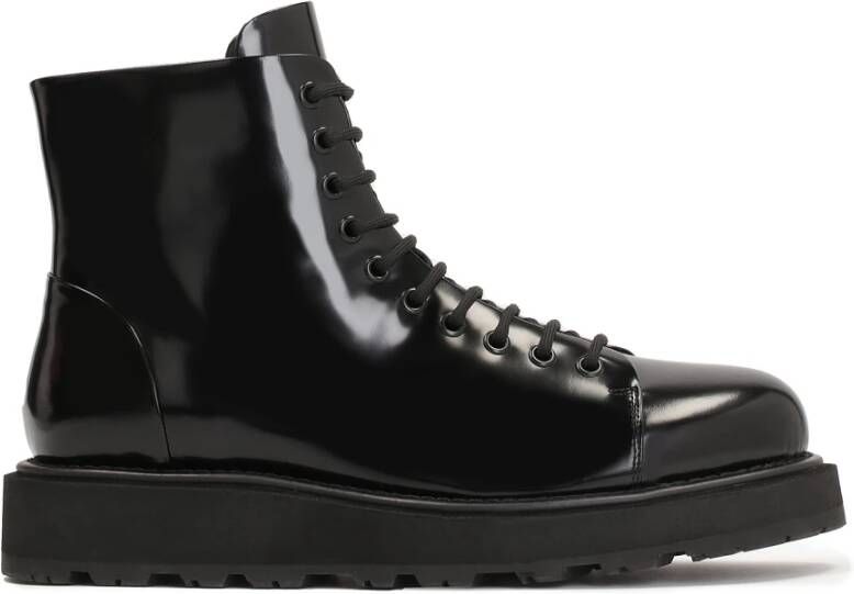 Kazar Herenschoenen met veters en dikke effen zool Black Heren