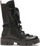 Kazar Hoge leren veterschoenen Black Dames - Thumbnail 2