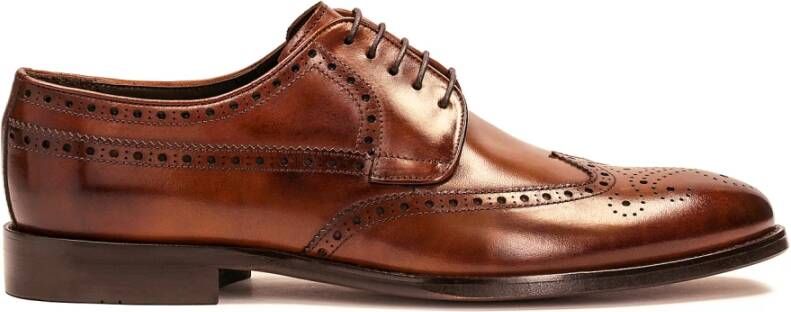 Kazar Klassieke bruine brogues met een rozetdecoratie Brown Heren