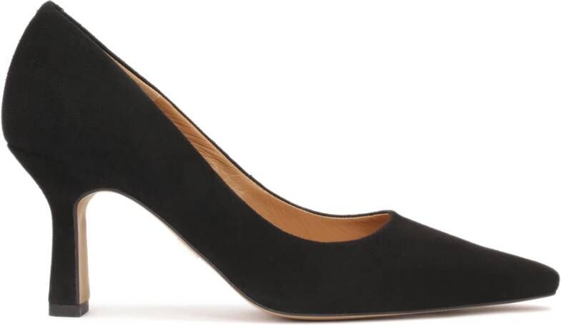 Kazar Lage suède pumps met verlengde neuzen Black Dames